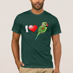 I Love Alexandrine Parakeets Men's Basic American Apparel T-Shirt