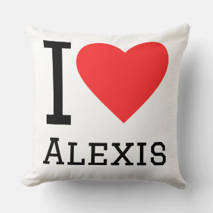 I love alexis throw pillow