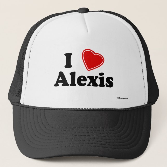 I Love Alexis Trucker Hat (Front)
