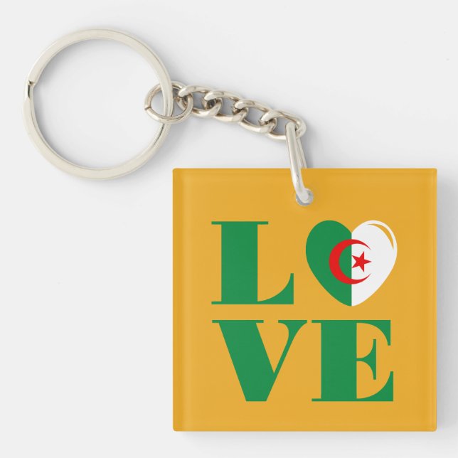 I love Algeria Keychain (Front)