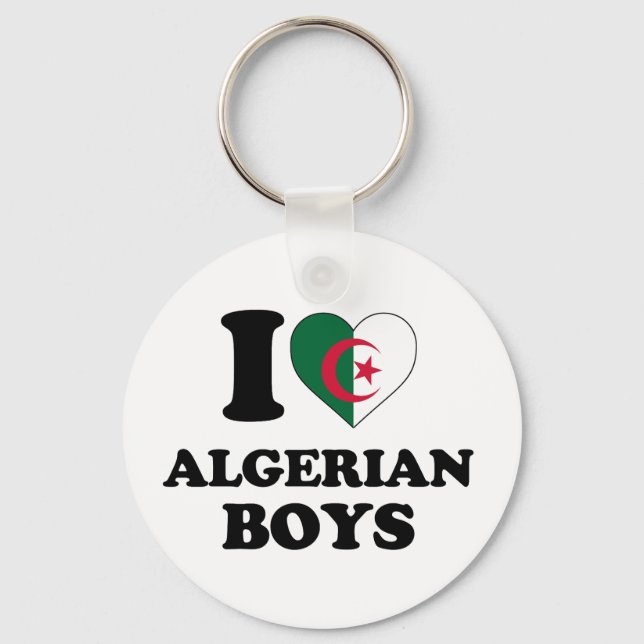I love Algerian Boys Keychain (Front)
