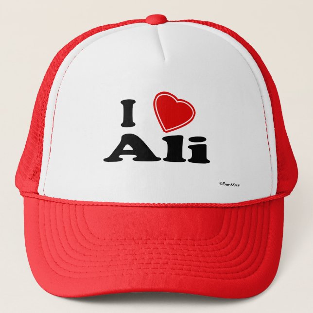 I Love Ali Trucker Hat (Front)