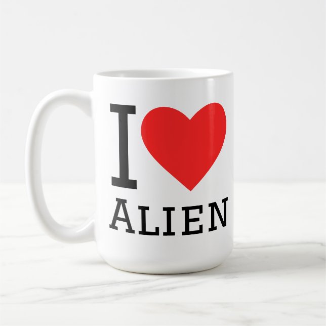 I love alien coffee mug (Left)