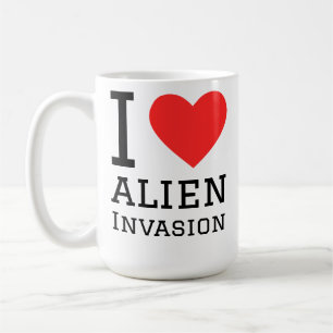 I love alien invasion coffee mug