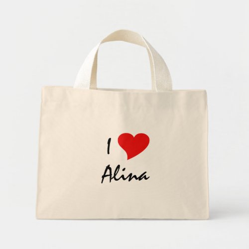 I Love Alina I Mini Tote Bag