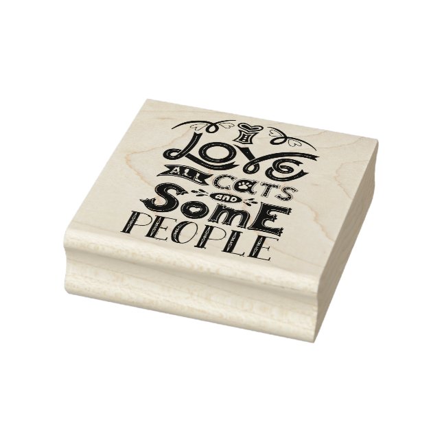 I Love All Cats  Rubber Stamp (Stamp)