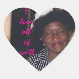 I LOVE ALL OF YA'LL EMMA HEART SHAPED STICKERS