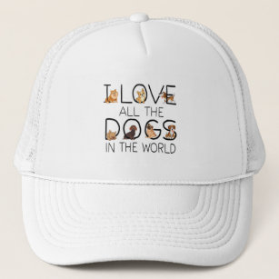 I Love All The Dogs In The World Dog Lovers Gifts Trucker Hat