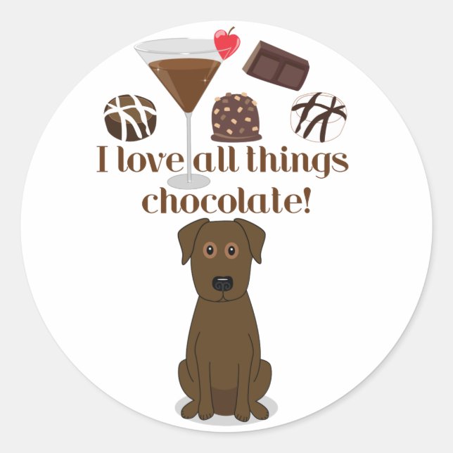 I love all things chocolate!  Fun Stickers (Front)