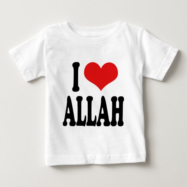 I Love Allah Baby T-Shirt (Front)