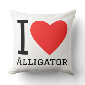 I love alligator  throw pillow