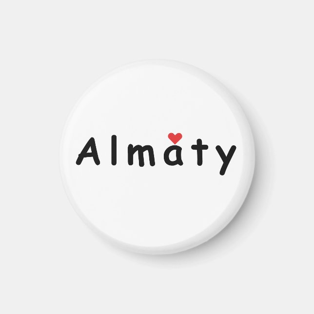 I love Almaty Magnet (Front)