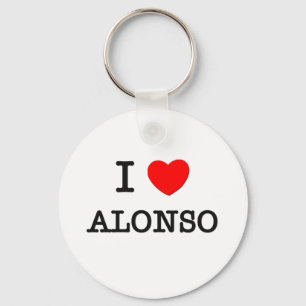 I Love Alonso Keychain