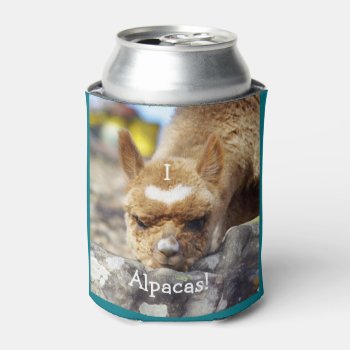 I Love Alpacas Can Cooler by WalnutCreekAlpacas at Zazzle