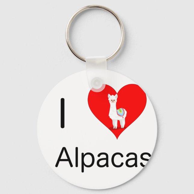 I love alpacas keychain (Front)