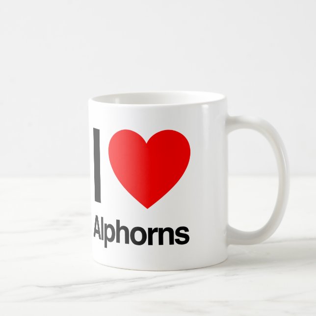 i love alphorns coffee mug (Right)