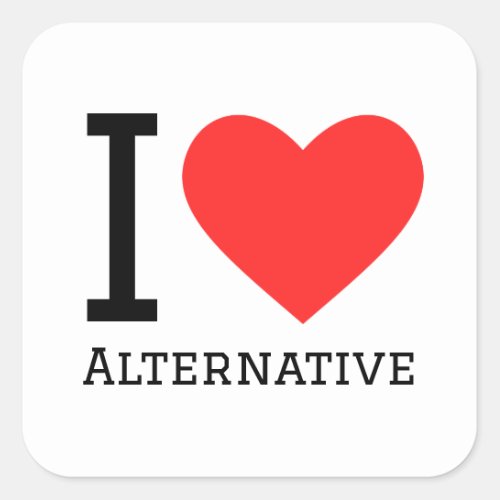 I love alternative square sticker