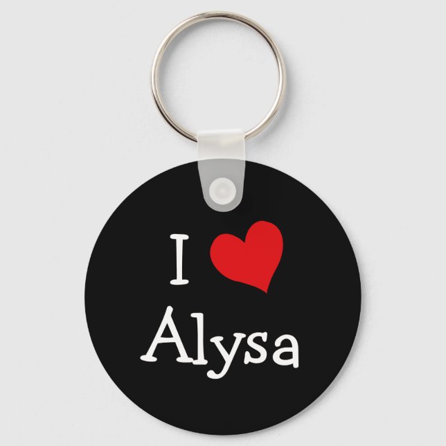 I Love Alysa Keychain (Front)
