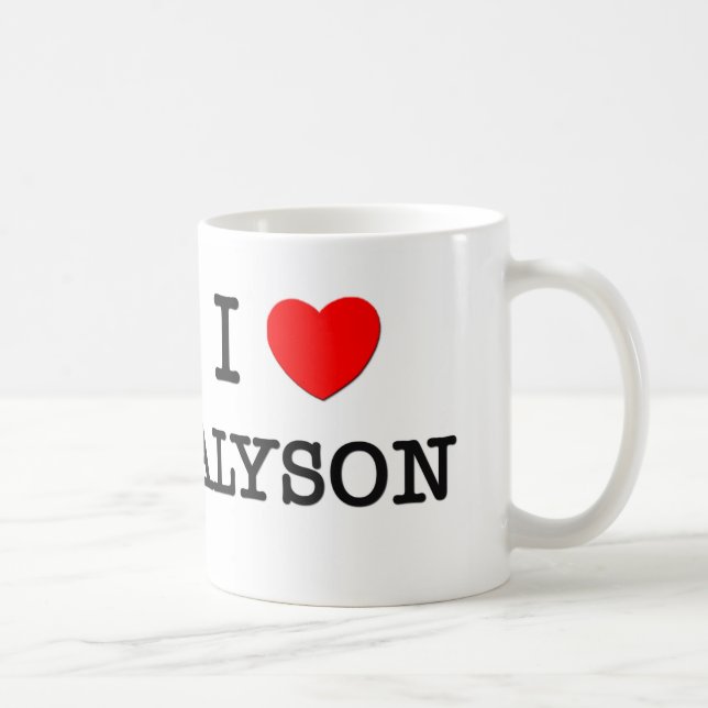 I Love Alyson Coffee Mug (Right)