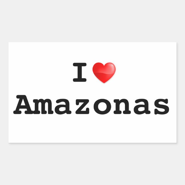 I love Amazonas Rectangular Sticker (Front)