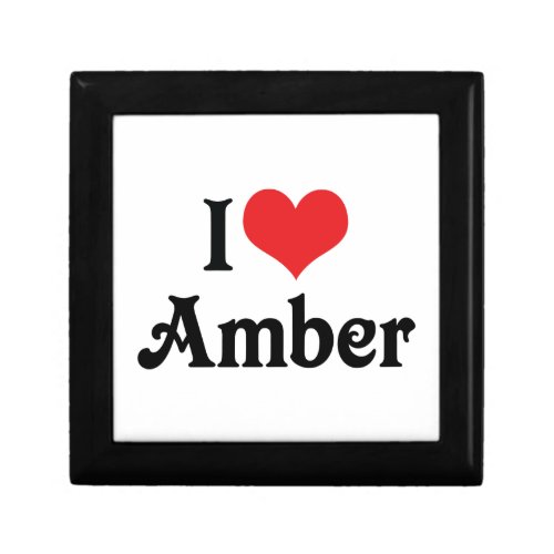 I Love Amber Keepsake Box