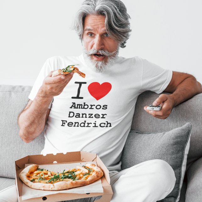 i love Ambros Danzer Fendrich icons of austropop T-Shirt (Zeigen Sie Ihre Liebe zur österreichischen Musik)