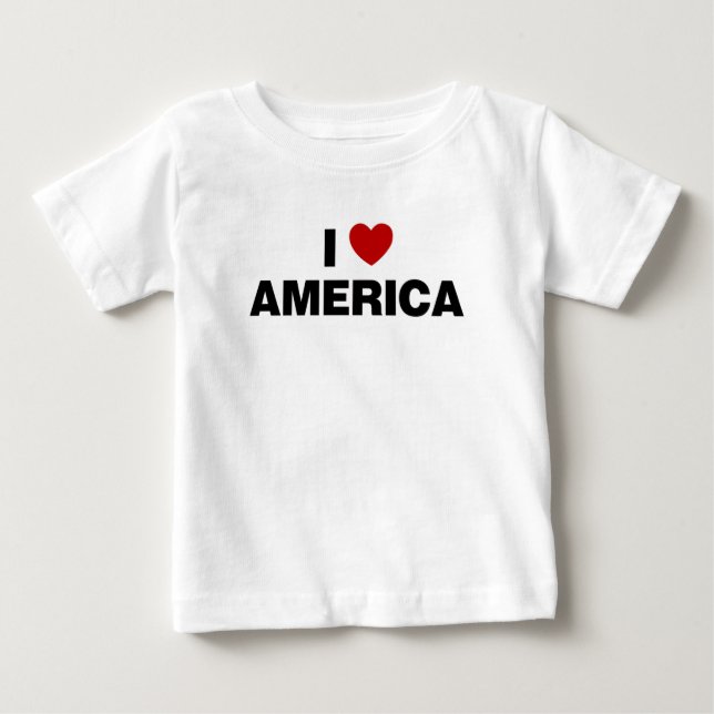I Love America Baby T-Shirt (Front)