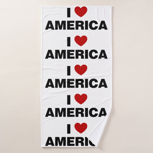 I Love America Bath Towel (Bath Towel)