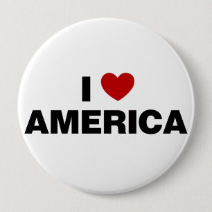 I Love America Button