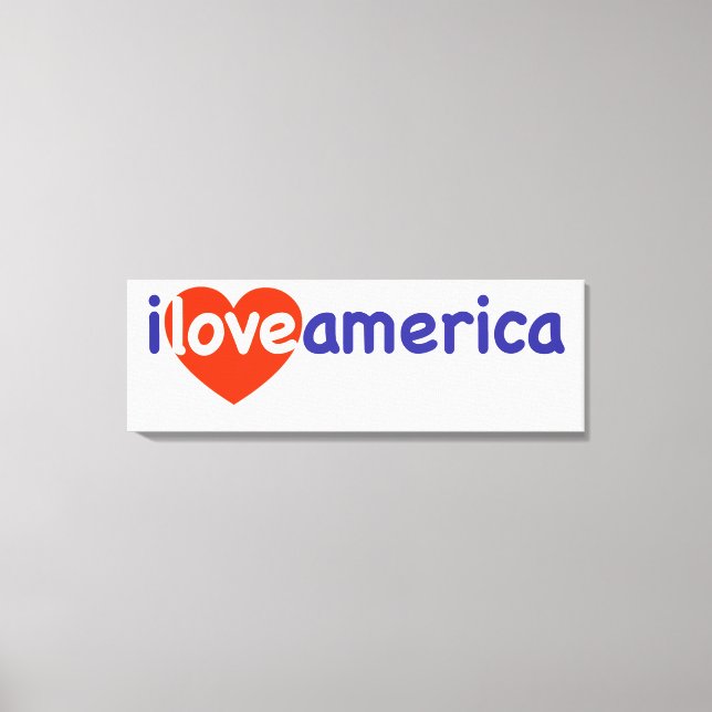 I Love America Canvas Print (Front)