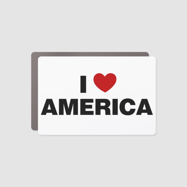 I Love America Car Magnet (Front)