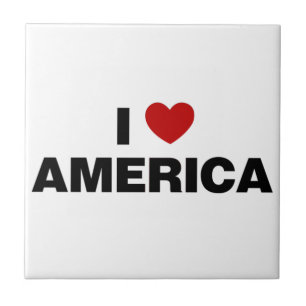 I Love America Ceramic Tile