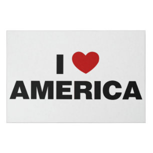 I Love America Faux Canvas Print