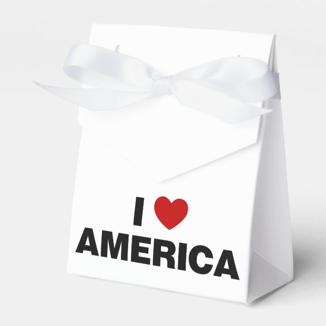 I Love America  Favor Boxes (Front Side)
