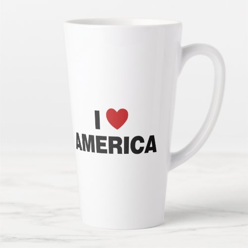 I Love America  Latte Mug