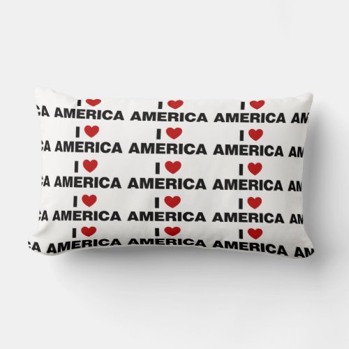 I Love America Lumbar Pillow