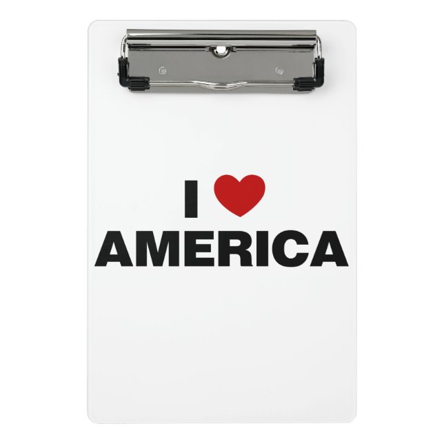 I Love America Mini Clipboard (Front)