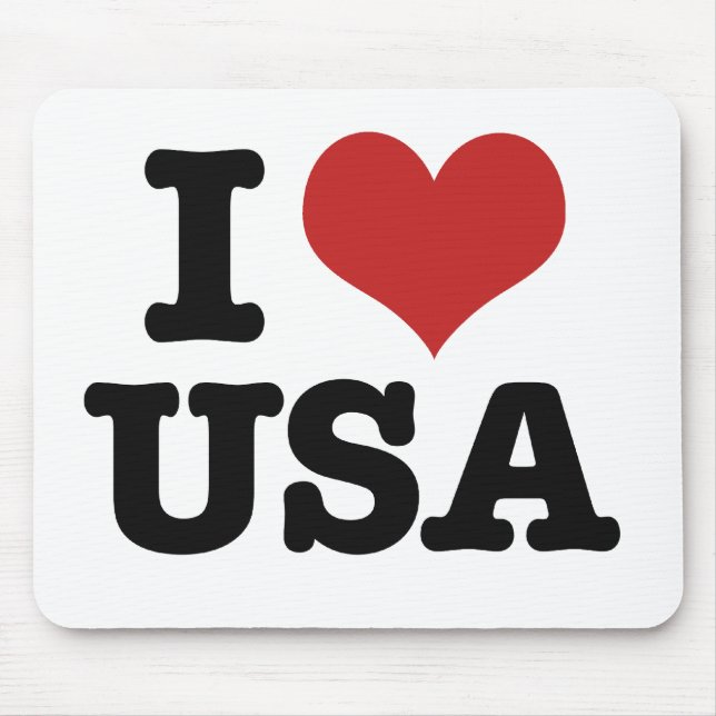 I Love America Mouse Pad (Front)