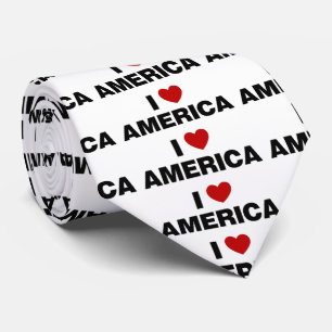 I Love America Neck Tie