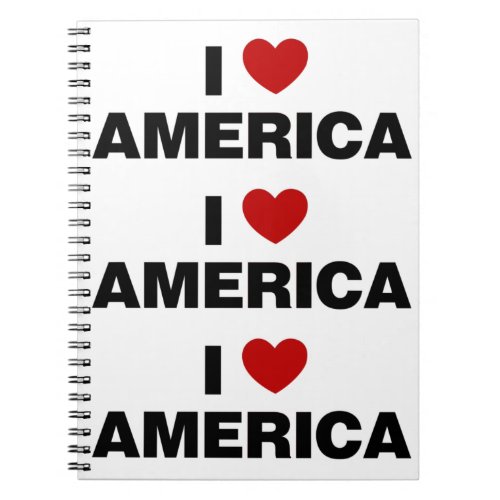 I Love America Notebook