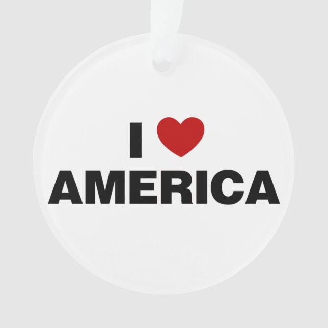 I Love America Ornament (Front)