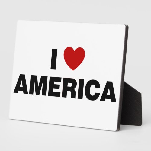 I Love America  Plaque