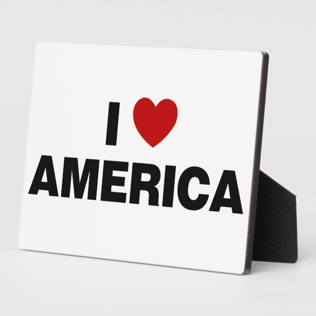 I Love America  Plaque (Side)