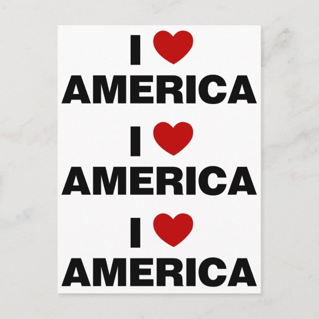 I Love America Postcard (Front)
