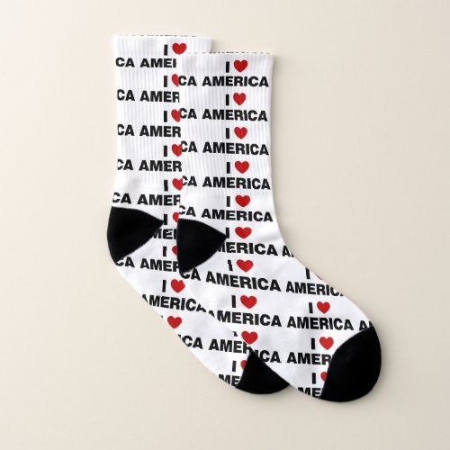 I Love America Socks