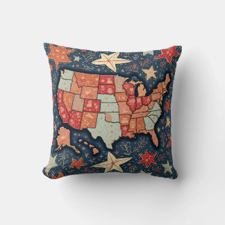 i love america throw pillow