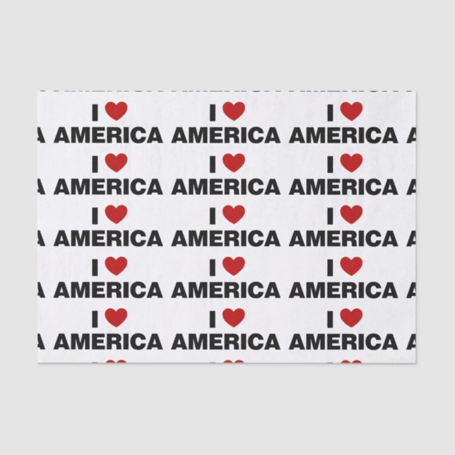 I Love America Tissue Paper (Front)