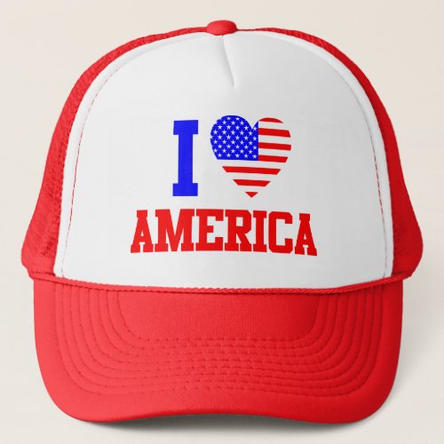 I Love America Trucker Hat