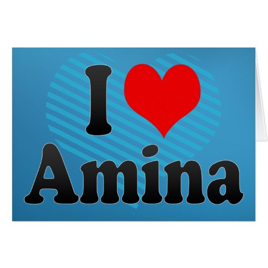 I love Amina Cards (Front Horizontal)