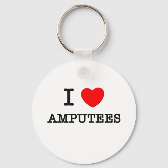 I Love Amputees Keychain (Front)